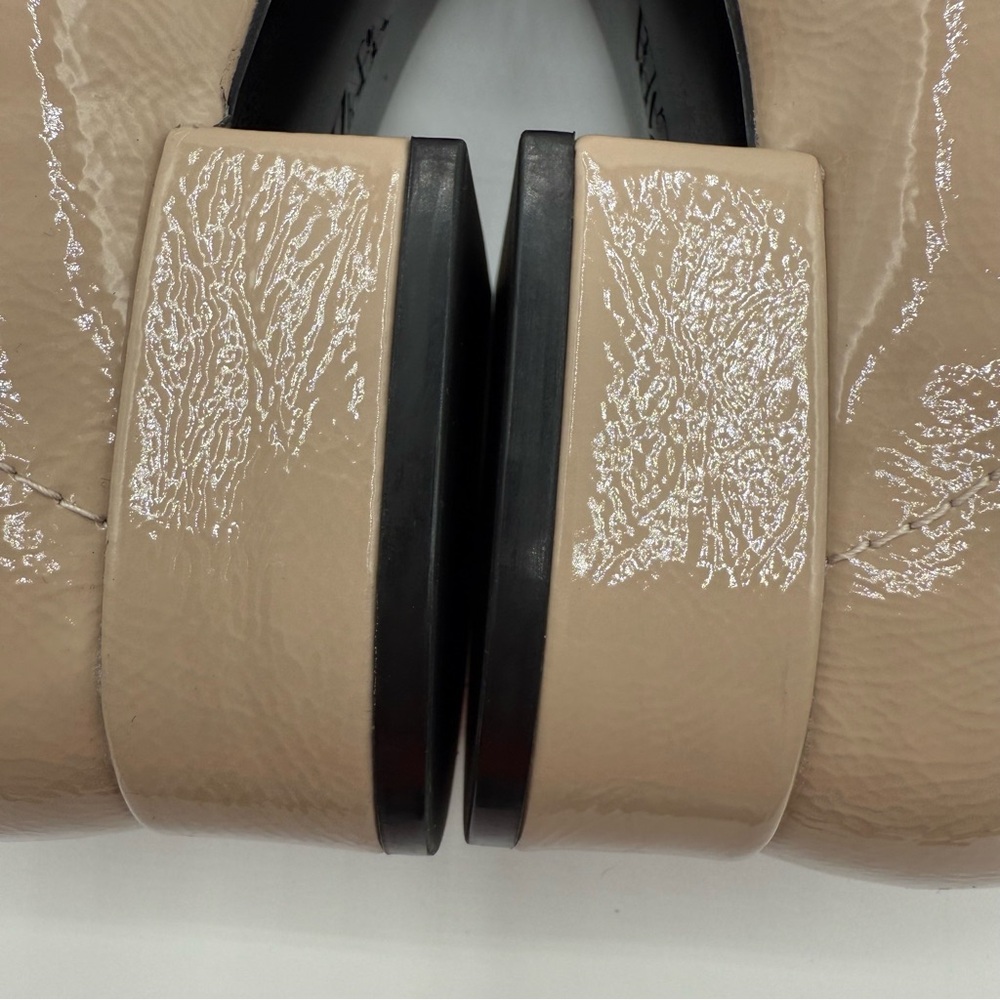 Zara Taupe Patent Loafers Women’s Square Toe Low Heel Slip On Shoes Size 6.5 US - Picture 16 of 16